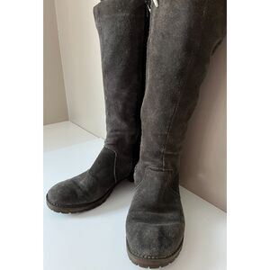 Merona tall gray suede lug soled boots. Size 9.5